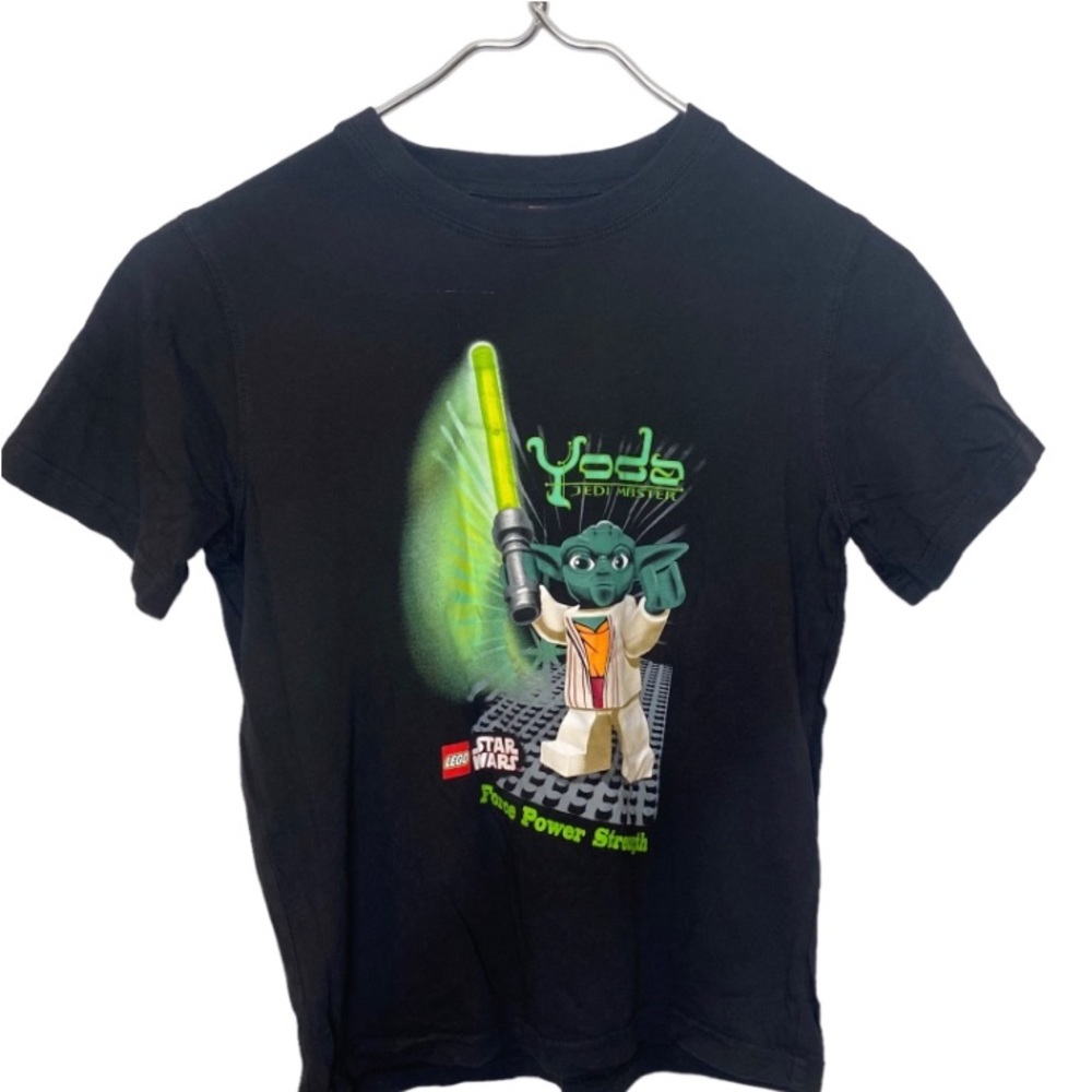 Lego Star Wars Yoda Force Power Strength 2009 Black Shirt Youth 7-8‎